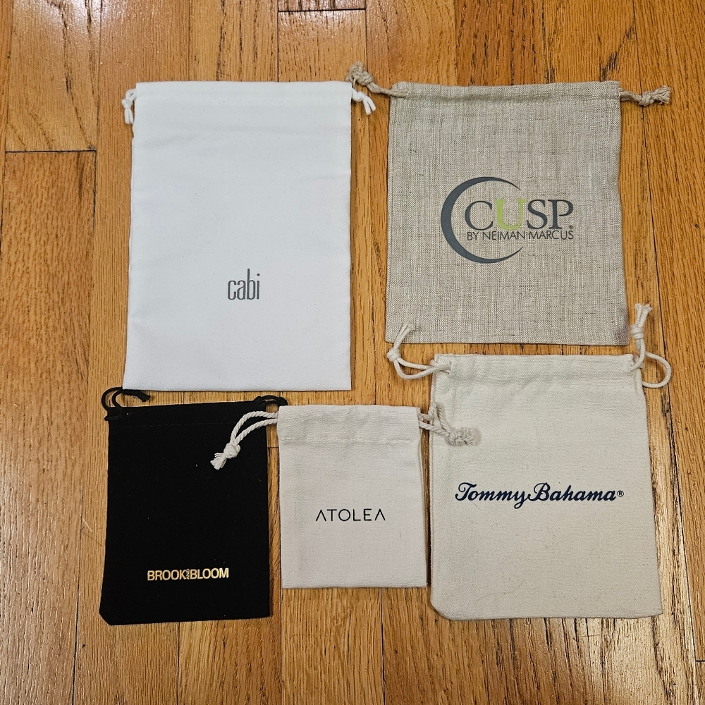5 Drawstring Jewelry Bags - Picture 3 of 3